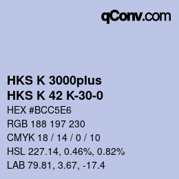 カラーコード: HKS K 3000plus - HKS K 42 K-30-0 | qconv.com