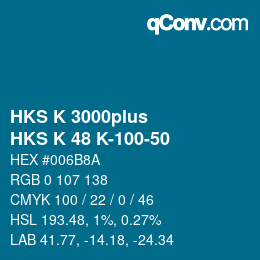 Farbcode: HKS K 3000plus - HKS K 48 K-100-50 | qconv.com