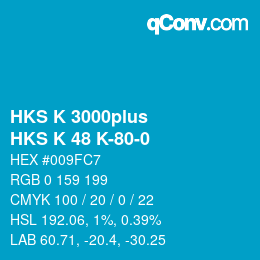 Farbcode: HKS K 3000plus - HKS K 48 K-80-0 | qconv.com