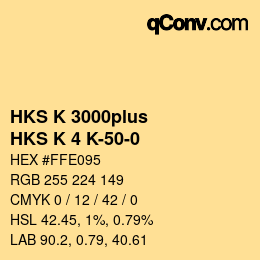 Código de color: HKS K 3000plus - HKS K 4 K-50-0 | qconv.com