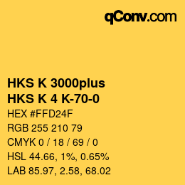カラーコード: HKS K 3000plus - HKS K 4 K-70-0 | qconv.com