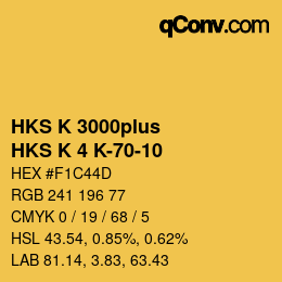 カラーコード: HKS K 3000plus - HKS K 4 K-70-10 | qconv.com
