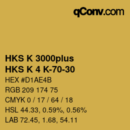 カラーコード: HKS K 3000plus - HKS K 4 K-70-30 | qconv.com