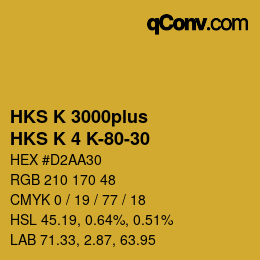 カラーコード: HKS K 3000plus - HKS K 4 K-80-30 | qconv.com