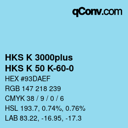 カラーコード: HKS K 3000plus - HKS K 50 K-60-0 | qconv.com
