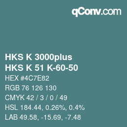 カラーコード: HKS K 3000plus - HKS K 51 K-60-50 | qconv.com