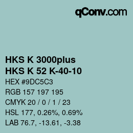 カラーコード: HKS K 3000plus - HKS K 52 K-40-10 | qconv.com