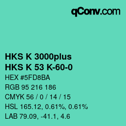 カラーコード: HKS K 3000plus - HKS K 53 K-60-0 | qconv.com