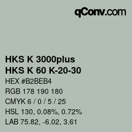 カラーコード: HKS K 3000plus - HKS K 60 K-20-30 | qconv.com