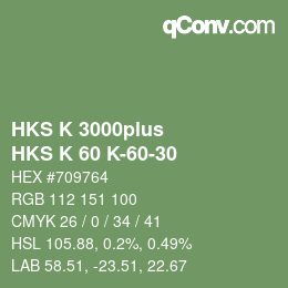 カラーコード: HKS K 3000plus - HKS K 60 K-60-30 | qconv.com