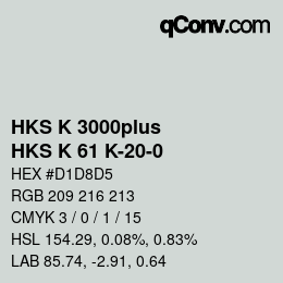 カラーコード: HKS K 3000plus - HKS K 61 K-20-0 | qconv.com