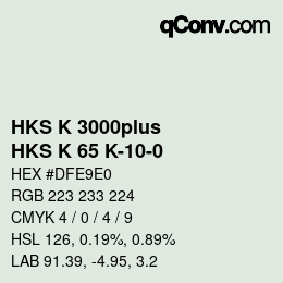 カラーコード: HKS K 3000plus - HKS K 65 K-10-0 | qconv.com