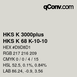 カラーコード: HKS K 3000plus - HKS K 68 K-10-10 | qconv.com