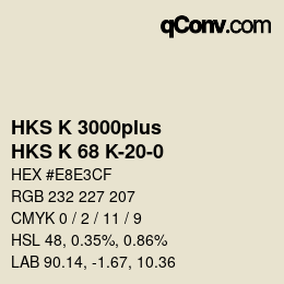 カラーコード: HKS K 3000plus - HKS K 68 K-20-0 | qconv.com