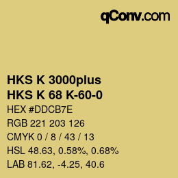 カラーコード: HKS K 3000plus - HKS K 68 K-60-0 | qconv.com