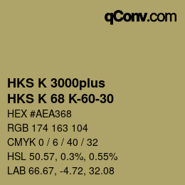 カラーコード: HKS K 3000plus - HKS K 68 K-60-30 | qconv.com