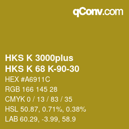 カラーコード: HKS K 3000plus - HKS K 68 K-90-30 | qconv.com