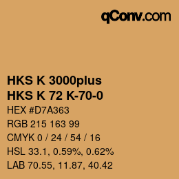 カラーコード: HKS K 3000plus - HKS K 72 K-70-0 | qconv.com