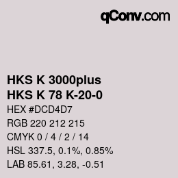 カラーコード: HKS K 3000plus - HKS K 78 K-20-0 | qconv.com