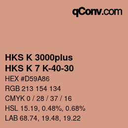 カラーコード: HKS K 3000plus - HKS K 7 K-40-30 | qconv.com