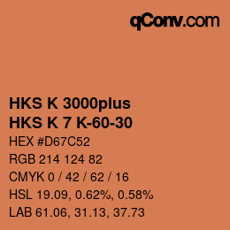 カラーコード: HKS K 3000plus - HKS K 7 K-60-30 | qconv.com