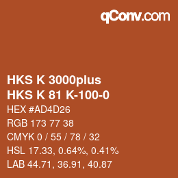 カラーコード: HKS K 3000plus - HKS K 81 K-100-0 | qconv.com