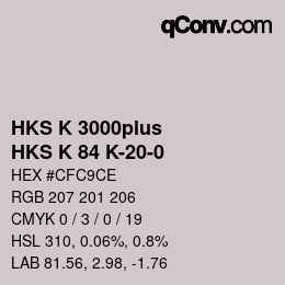 カラーコード: HKS K 3000plus - HKS K 84 K-20-0 | qconv.com