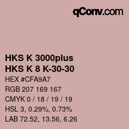 Farbcode: HKS K 3000plus - HKS K 8 K-30-30 | qconv.com