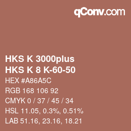 カラーコード: HKS K 3000plus - HKS K 8 K-60-50 | qconv.com