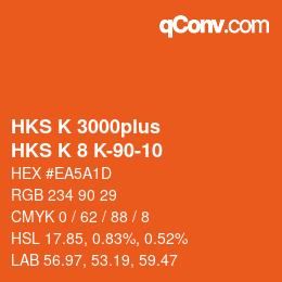 Código de color: HKS K 3000plus - HKS K 8 K-90-10 | qconv.com