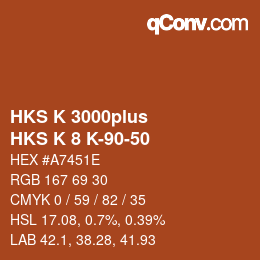 カラーコード: HKS K 3000plus - HKS K 8 K-90-50 | qconv.com