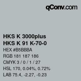 カラーコード: HKS K 3000plus - HKS K 91 K-70-0 | qconv.com