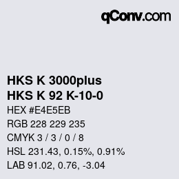 カラーコード: HKS K 3000plus - HKS K 92 K-10-0 | qconv.com
