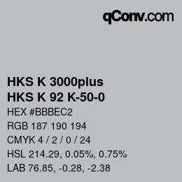 カラーコード: HKS K 3000plus - HKS K 92 K-50-0 | qconv.com
