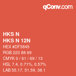 Code couleur: HKS N - HKS N 12N | qconv.com