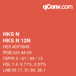 颜色代码: HKS N - HKS N 12N | qconv.com