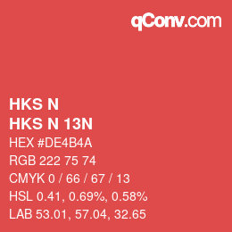 Farbcode: HKS N - HKS N 13N | qconv.com