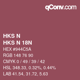 Farbcode: HKS N - HKS N 18N | qconv.com