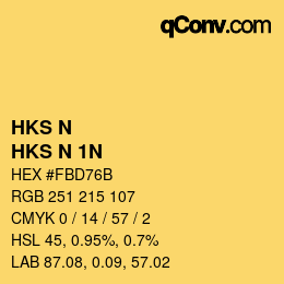 Código de color: HKS N - HKS N 1N | qconv.com