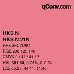 Code couleur: HKS N - HKS N 21N | qconv.com