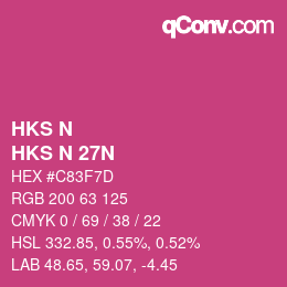 カラーコード: HKS N - HKS N 27N | qconv.com