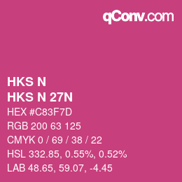 颜色代码: HKS N - HKS N 27N | qconv.com