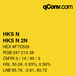 颜色代码: HKS N - HKS N 2N | qconv.com