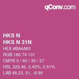 Code couleur: HKS N - HKS N 31N | qconv.com