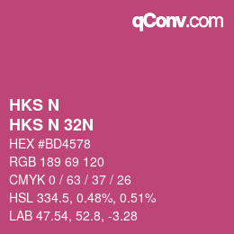 Farbcode: HKS N - HKS N 32N | qconv.com