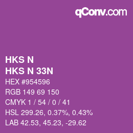 Code couleur: HKS N - HKS N 33N | qconv.com