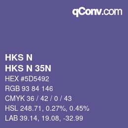 Código de color: HKS N - HKS N 35N | qconv.com