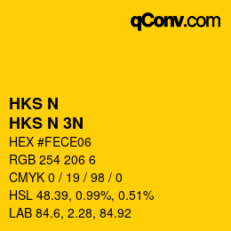 颜色代码: HKS N - HKS N 3N | qconv.com