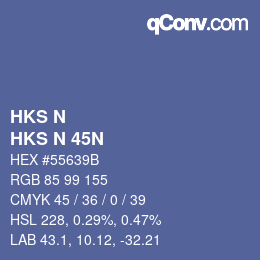 カラーコード: HKS N - HKS N 45N | qconv.com