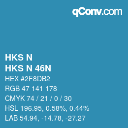 颜色代码: HKS N - HKS N 46N | qconv.com